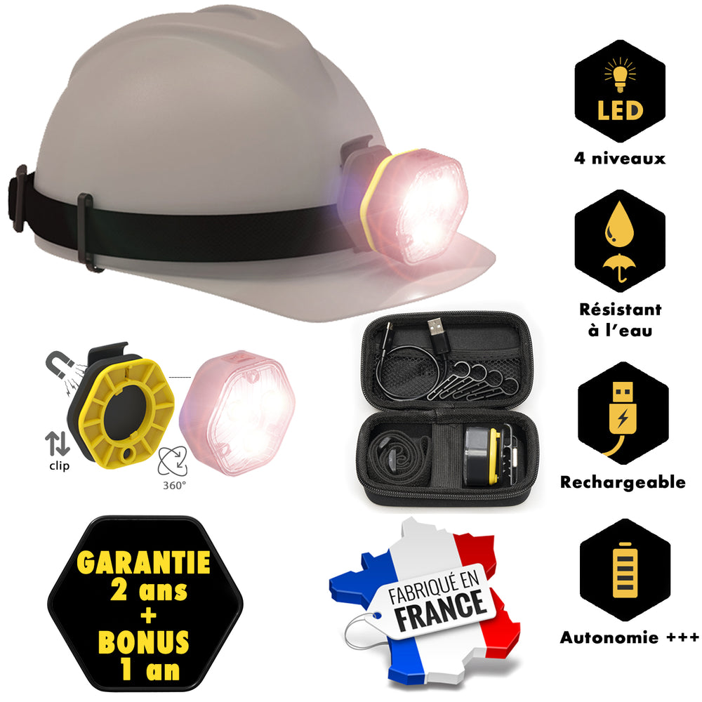 
                  
                    Charger l&amp;#39;image dans la galerie, Lampe frontale casque de sécurité
                  
                